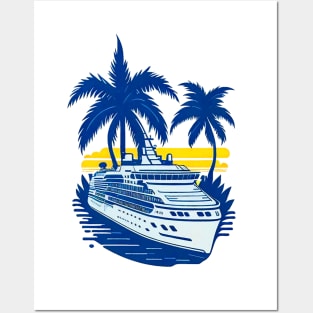 Cruise Ship Cruising Vacation Souvenir Posters and Art